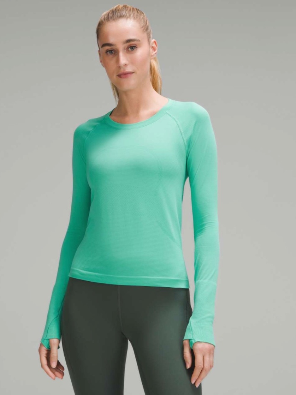 Lululemon Swiftly Tech Long-Sleeve Shirt 2.0 *Race Length Paradise Green Size 8